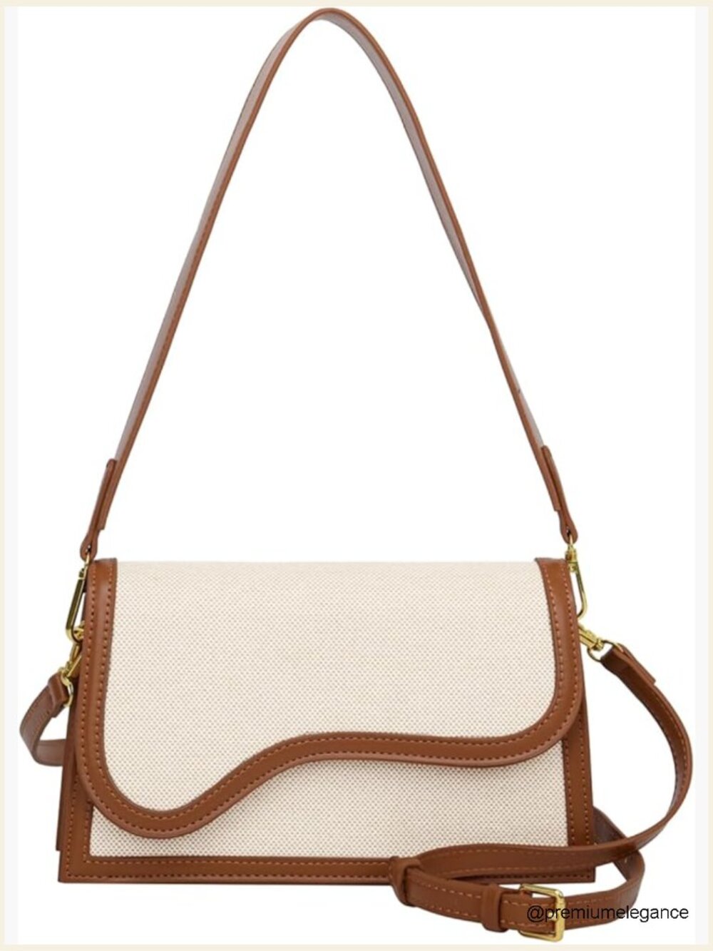 Small Crossbody Purse With 2 Detachable Straps, Faux Leather Satchel Shoulder
